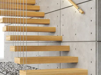 Modern stairs 10 3D model
