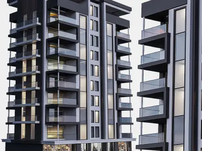 building modern apartment 3D model