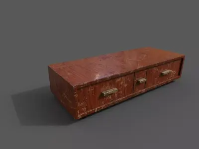 Old Modern Furniture 3D Model Terror Low-poly 3D model 17