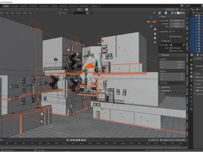 Cyberpunk Theme Environment 3D model