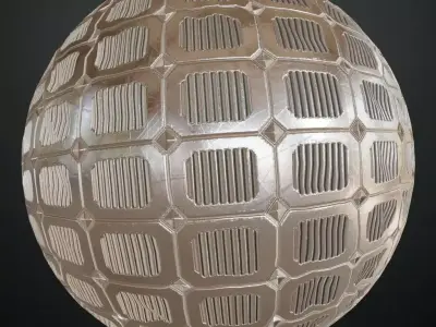Silver Metal Grill Transparent PBR Seamless Texture 3