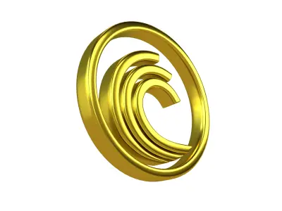 BitTorrent Coin v1 005 Low-poly 3D model