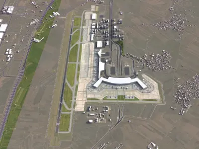 Shenyang - 3D Airport Model Low-poly 3D model