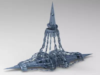 Sci fi swarm bridgeway 2  Low-poly 3D model