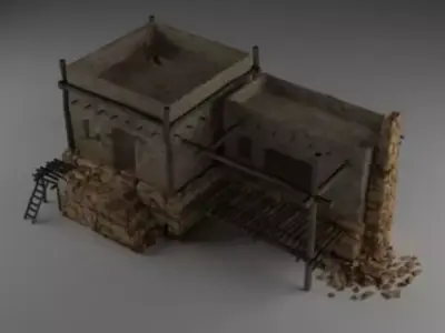 Afghan house 3 Free 3D model