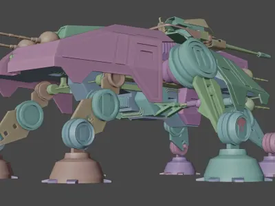 AT-TE Low-poly 3D model purchase