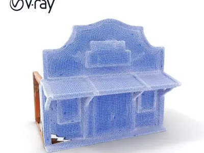 Wild West Salon model pack  Detailed Wooden Structure Low-poly 3D model