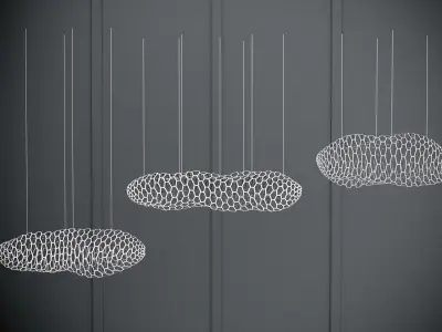 Pendant lamps in a modern style Free low-poly 3D model