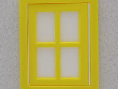 Functional Single window style 3 multi-color and multi-material  3D print model