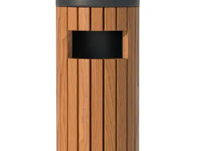 Outdoor Trash Bins 02 Low-poly 3D model