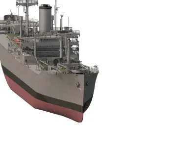 FICTIONAL DETAILED CARGO SHIP 3D model