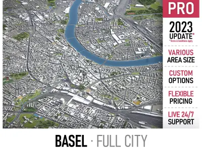 Basel Low-poly 3D model