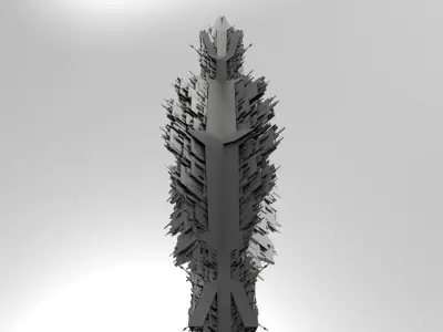 Pharaohs Ship Tower return 4 3D model