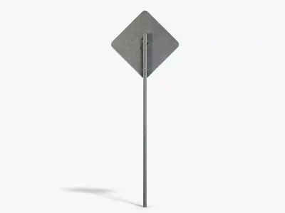 Traffic Jam Sign Low-poly 3D model