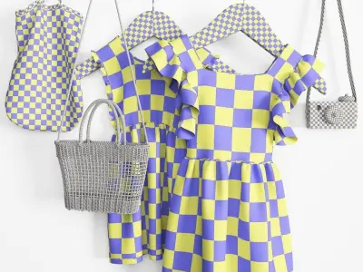 Clothes set ti01 Low-poly 3D model