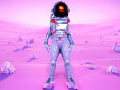 Galactic Astronaut Suit model pack Low-poly 3D model