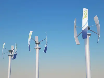 Vertical Wind turbine 3D model