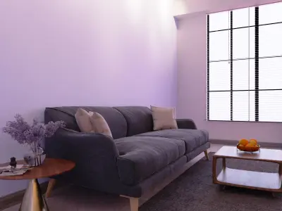 Living Room 01 Low-poly 3D model