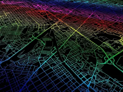 Streets and roads Washington USA 3D model