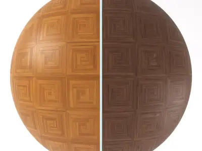 Parquet - Laminate - Wooden floor 2 in 1 3D model 3