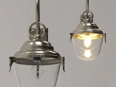 Wall Lamp Low-poly 3D model 19