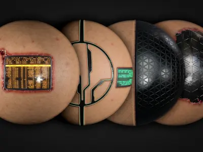 Cyberpunk Skin Brush Smart Material For Substance Painter 3D model
