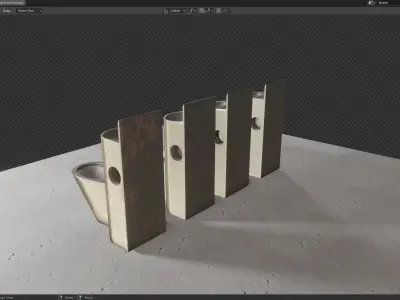 Prison Toilet HDTX850 Low-poly 3D model