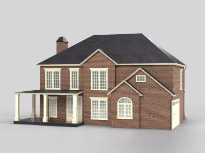 British House Design 11T4  Low-poly 3D model