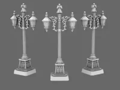 Grim Dark Americana Street Lamps 3D print model