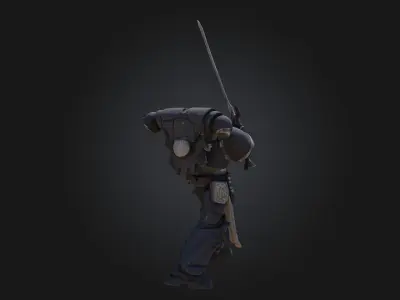  Dark Templar Warrior  Shadow-Forged Elite 3D Character Model 3D print model