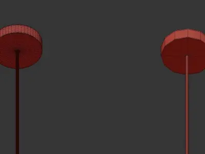 Wonder pendant light with two glass 3D model