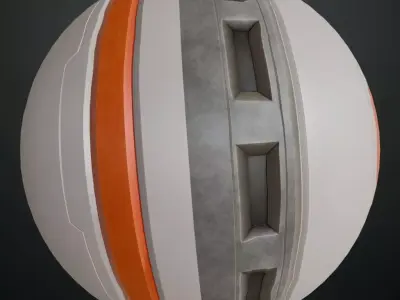 Stylized Sci-Fi Wall PBR Seamless Texture