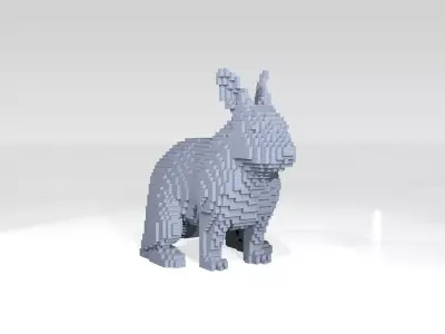Rabbit Voxel 3D model