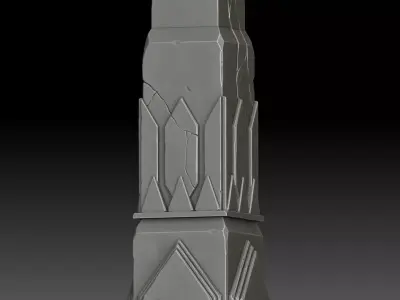 Stylized pillar  3D model