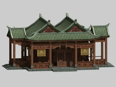 Ancient Chinese architecture Low-poly 3D model purchase