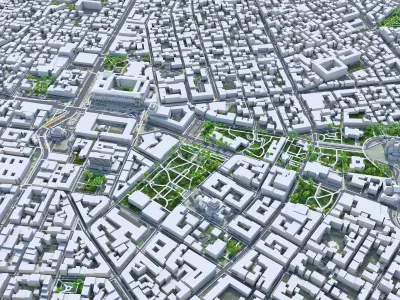 Sofia City Bulgaria Low-poly 3D model