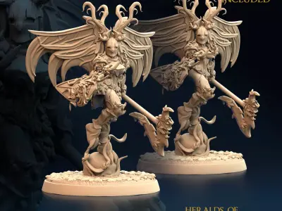 Sylvan Warrior Heralds of Primordial Wrath B - Nude and Normal 3D print model
