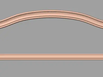 Door design 3D relief model STL format file for CNC carving E655 3D model