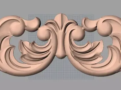 European furniture 3D relief models for CNC wood engraving E190 3D model
