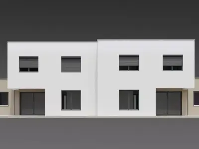 Modern Duplex Residence 3D model