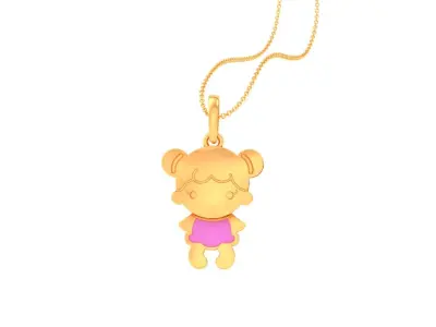 Kids Pendants 3dm STL OBJ FBX Renders Details 3D print model 16