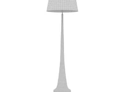 Wooden Floor Lampshade Low-poly 3D model