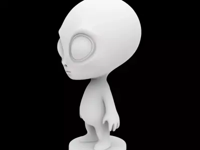 Cute Alien Figurine 3D Print Model 3D print model