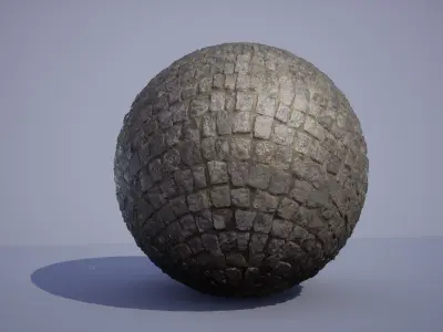 Set Cobblestone 01- 8 Tileable  PBR Textures 4K Photogrammetry  Texture