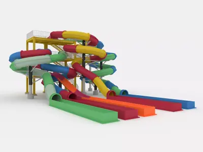 Waterpark Slide 4 3D model