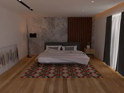 Aesthetic Bedroom Free 3D model