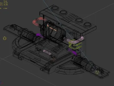 Machinery - Wall Chemical Container 02 3D model