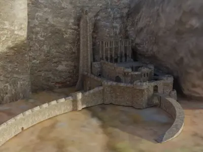 Helms Deep the Lord of the Rings Low-poly 3D model