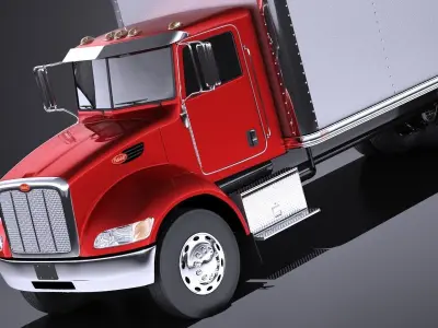 Peterbilt 337 Box 2017 VRAY 3D model