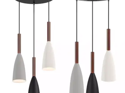 Flute Minimalist Nordic Kitchen Pendant Light 3D model